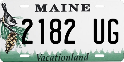 ME license plate 2182UG