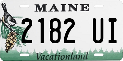 ME license plate 2182UI