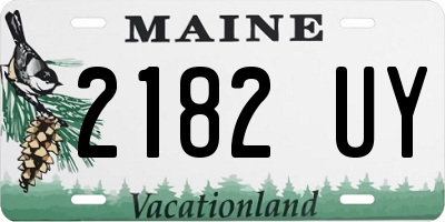 ME license plate 2182UY