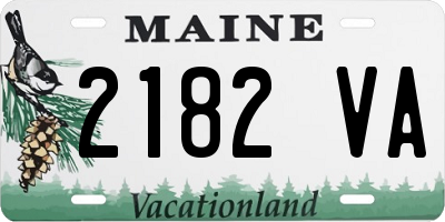 ME license plate 2182VA