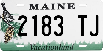 ME license plate 2183TJ