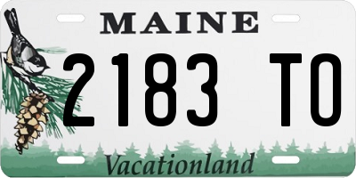 ME license plate 2183TO