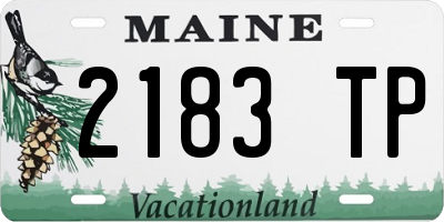 ME license plate 2183TP