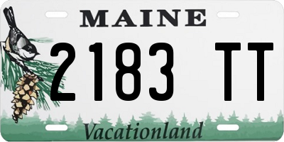 ME license plate 2183TT