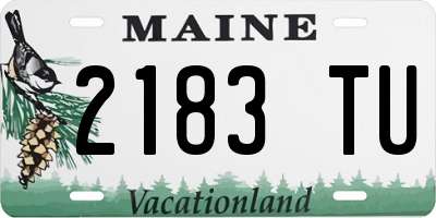 ME license plate 2183TU