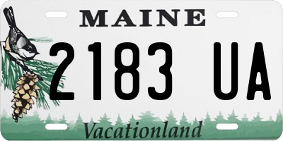 ME license plate 2183UA
