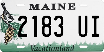 ME license plate 2183UI