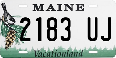ME license plate 2183UJ