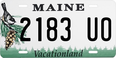 ME license plate 2183UO