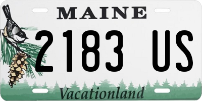 ME license plate 2183US