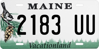ME license plate 2183UU