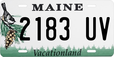 ME license plate 2183UV