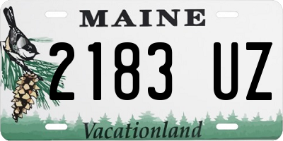 ME license plate 2183UZ