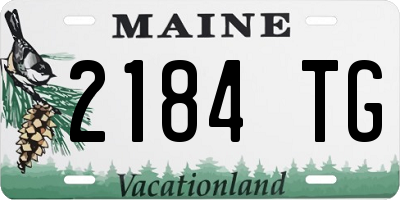 ME license plate 2184TG