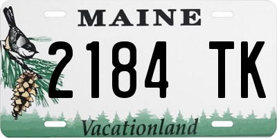 ME license plate 2184TK