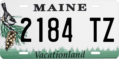 ME license plate 2184TZ