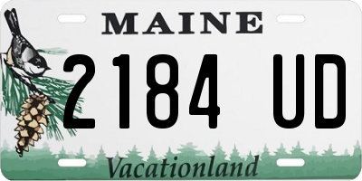 ME license plate 2184UD