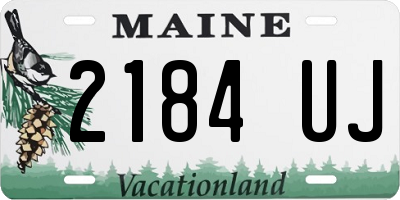 ME license plate 2184UJ