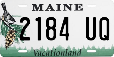 ME license plate 2184UQ