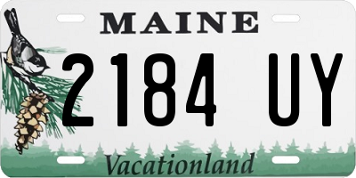 ME license plate 2184UY