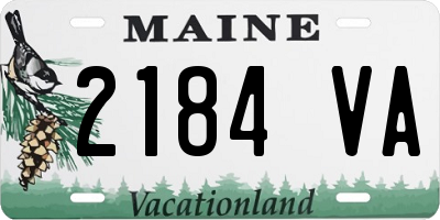 ME license plate 2184VA