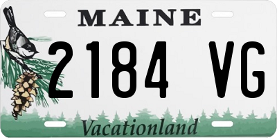 ME license plate 2184VG