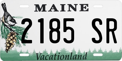 ME license plate 2185SR