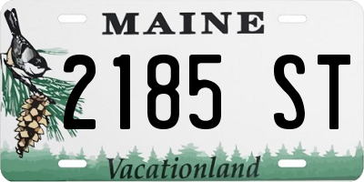 ME license plate 2185ST