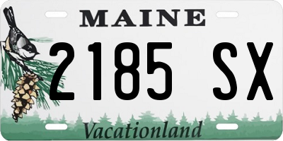 ME license plate 2185SX