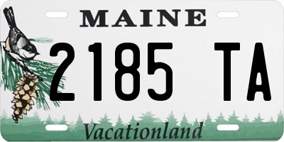 ME license plate 2185TA