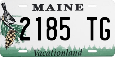 ME license plate 2185TG