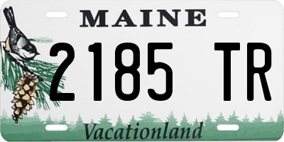 ME license plate 2185TR