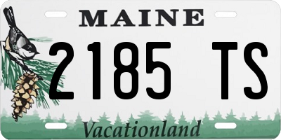 ME license plate 2185TS