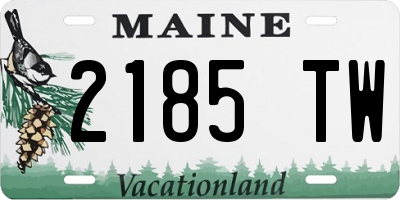ME license plate 2185TW