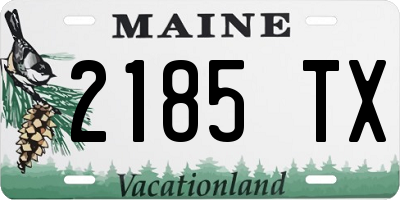 ME license plate 2185TX