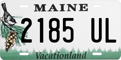 ME license plate 2185UL