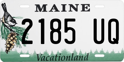 ME license plate 2185UQ