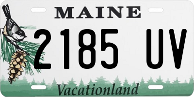 ME license plate 2185UV