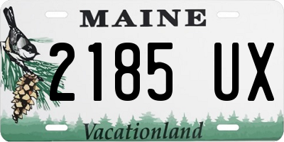 ME license plate 2185UX