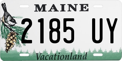 ME license plate 2185UY