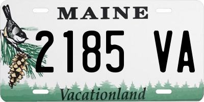 ME license plate 2185VA