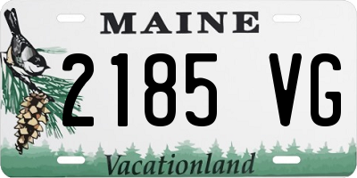 ME license plate 2185VG