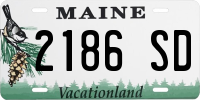 ME license plate 2186SD