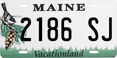 ME license plate 2186SJ