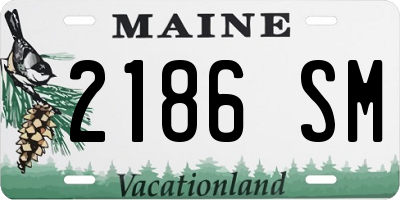 ME license plate 2186SM
