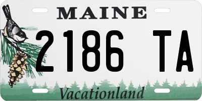 ME license plate 2186TA