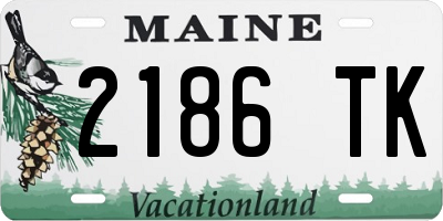 ME license plate 2186TK