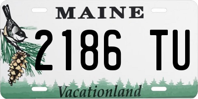 ME license plate 2186TU
