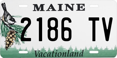 ME license plate 2186TV