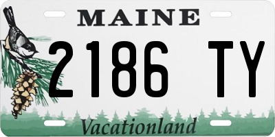 ME license plate 2186TY